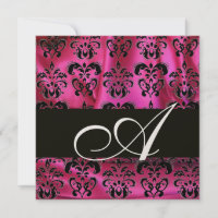 FUCHSIA ROSE NOIR DAMAS TISSU MONOGRAMME Champagne