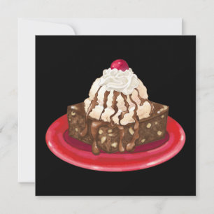Invitation Fudge Brownie et glace