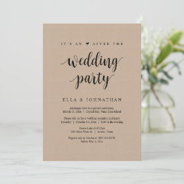 Invitation Fuite, C'est une fête après le mariage, kraft