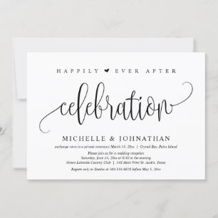 Invitation Fuite de mariage, célébration de bonheur éternel