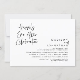 Invitation Fuite de mariage, célébration de bonheur éternel 