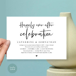 Invitation Fuite de mariage, célébration pour toujours heureu
