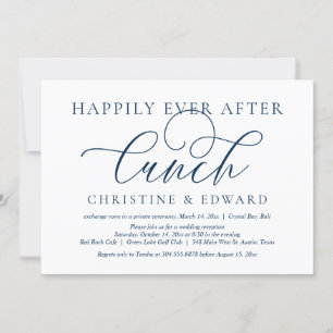Invitation Fuite de mariage, déjeuner de bonheur éternel