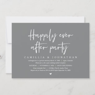 Invitation Fuite de mariage, fête de mariage heureux pour tou