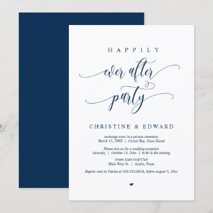 Invitation Fuite de mariage, fête pour toujours heureux