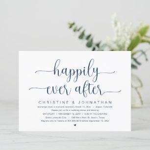 Invitation Fuite de mariage, fête pour toujours heureux