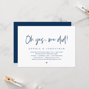 Invitation Fuite de mariage, Oh oui, nous avons fait l'invita
