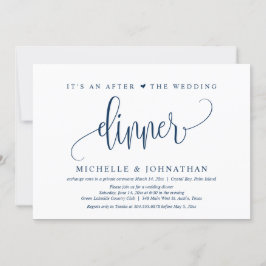 Invitation Fuite de mariage, un dîner après le mariage