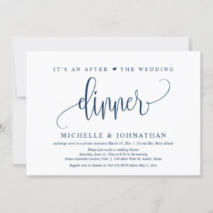 Invitation Fuite de mariage, un dîner après le mariage Inv