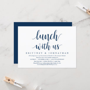 Invitation Fuite en amoureux, déjeuner avec nous, jeunes mari