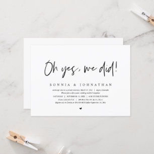 Invitation Fuite en amoureux, Oh oui, nous l'avons fait