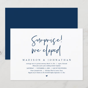 Invitation Fuite en Amoureux, Surprise, nous nous sommes enfu