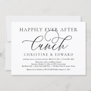 Invitation Fuite en mariage, déjeuner à tout jamais