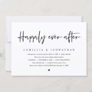 Invitation Fuite en mariage, fête de mariage heureux pour tou