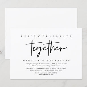 Invitation Fuite en mariage, Moderne, Faisons la fête avec no