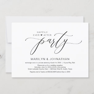 Invitation Fuite romantique pour un mariage heureux, fête