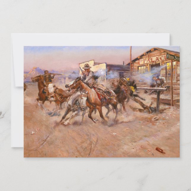 Invitation Fumée d'un. 45, 1908 par Charles Marion Russell (Devant)