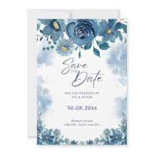 Fumée Fleurie Bleu Marine Mariage Enregistrez La D