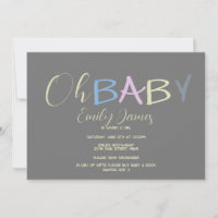 Fun Baby Lettres Baby shower de police de la main 