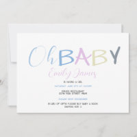 Fun Baby Lettres Baby shower de police de la main 