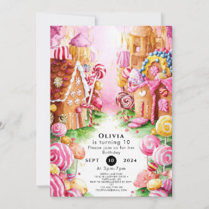 Invitation Fun Boho Candyland Anniversaire