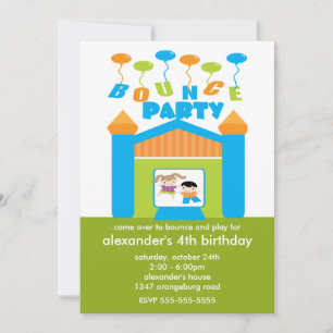 Invitation Fun Bounce House Anniversaire