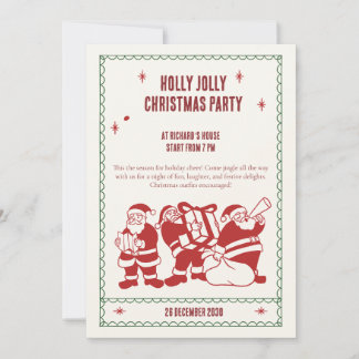 Invitation Fun Christmas party invite by Santa