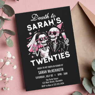 Invitation Fun Custom Death to your Twenties Birthday Party