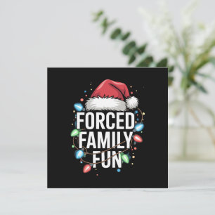 Invitation Fun de famille forcé Sarcastique Noël drôle