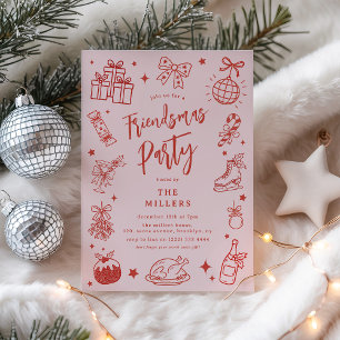 Invitation Fun de Noël Doodsmas Fête