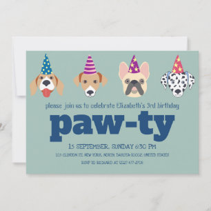 Invitation Fun Doggone Awesome Anniversaire Bash! anniversair