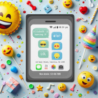 Fun Emoji Texte Message Parti Anniversaire de enfa