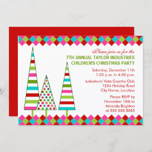 Invitation Fun et Colorée fête de Noël