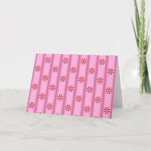 Invitation Fun et Fancy rose Noël Peppermenthe bonbon