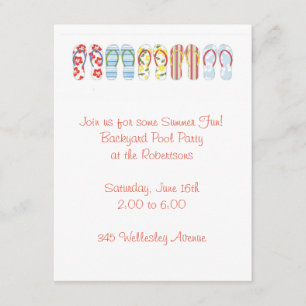 Invitation Fun Flip Flops