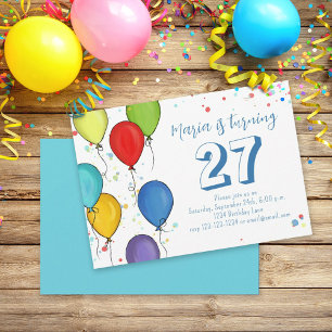 Invitation Fun Fun Anniversaire Fun Balloons Confetti