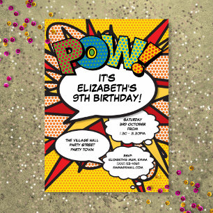 Invitation Fun Fun Birthday Party B.D.D. N'importe quel âge