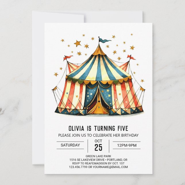 Invitation Fun Kids Digital Circus Anniversaire (Devant)