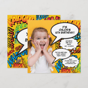 Invitation Fun moderne Photo Anniversaire Fête N'importe quel