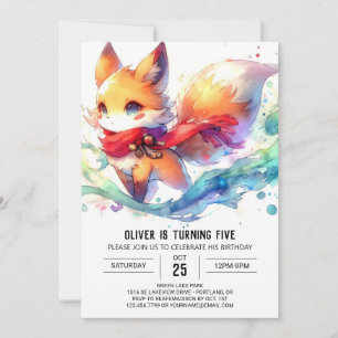 Invitation Fun Online Fox Anniversaire