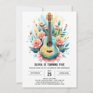 Invitation Fun Online Guitare Anniversaire