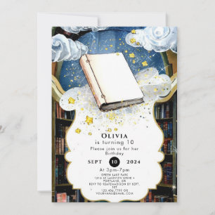 Invitation Fun Pastel Livre d'Histoire Personnalisé Anniversa