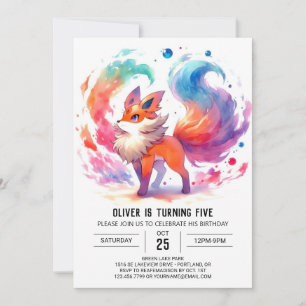 Invitation Fun Printable Renard Anniversaire