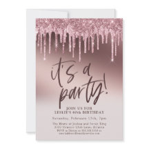 Fun Sixty C'est une fête Parties scintillant rose 