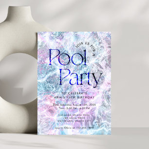 Invitation Fun Summer Water Pool Fête Anniversaire