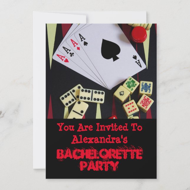 Invitation Fun Vegas style jeu bachelorette (Devant)
