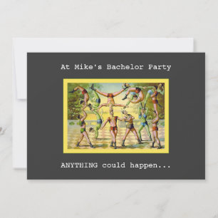 Invitation Fun Vintage Bachelor Party