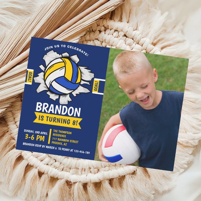 Invitation Fun Volleyball Kids Birthday (Créateur téléchargé)