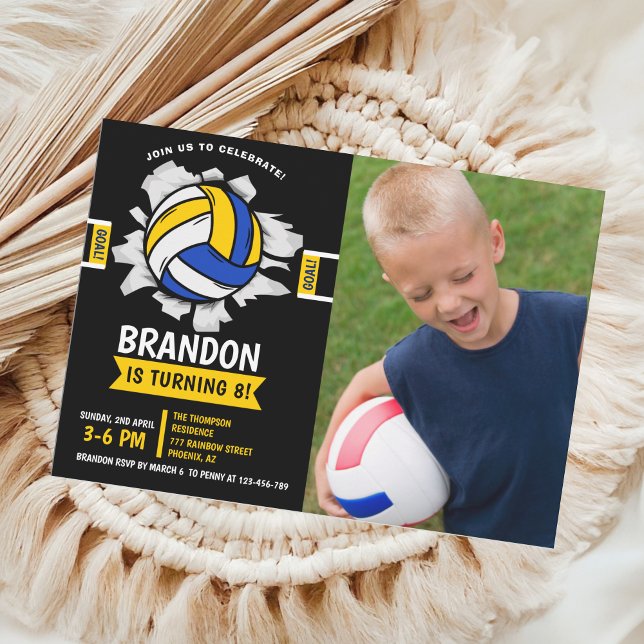 Invitation Fun Volleyball Kids Birthday (Créateur téléchargé)