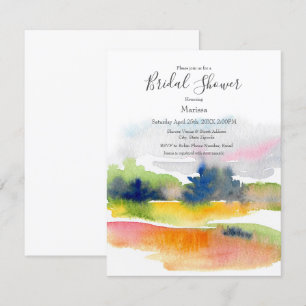Invitation 'Fun with Watercolor Brushstrokes' Abstrait Invit